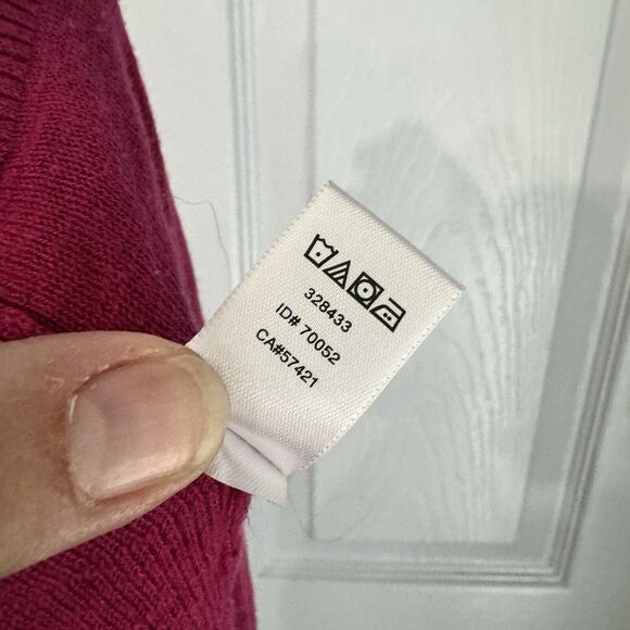 LOFT Women's Pink Gauzy Cotton Sweater - Size M (Fits Small) Width 22" Length 20 - Picture 6 of 6